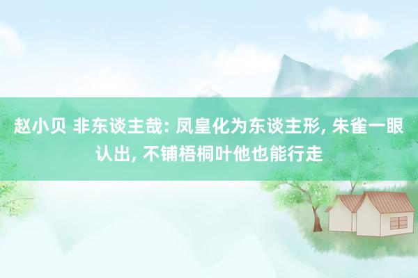 赵小贝 非东谈主哉: 凤皇化为东谈主形， 朱雀一眼认出， 不铺梧桐叶他也能行走